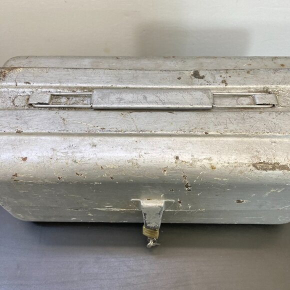 Metal Fishing Tackle Box 2 Tray, Tool Box, Craft Organizer Cantilever Utility. - Picture 2 of 10